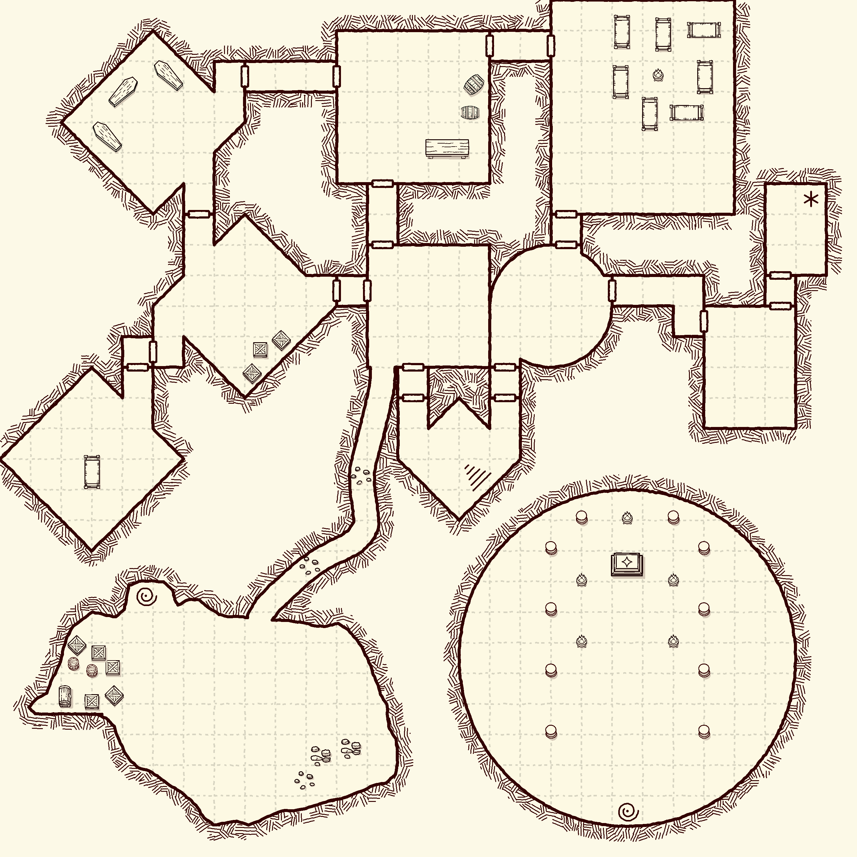 Same Dungeon Flow dungeon after editing rooms and adding props
