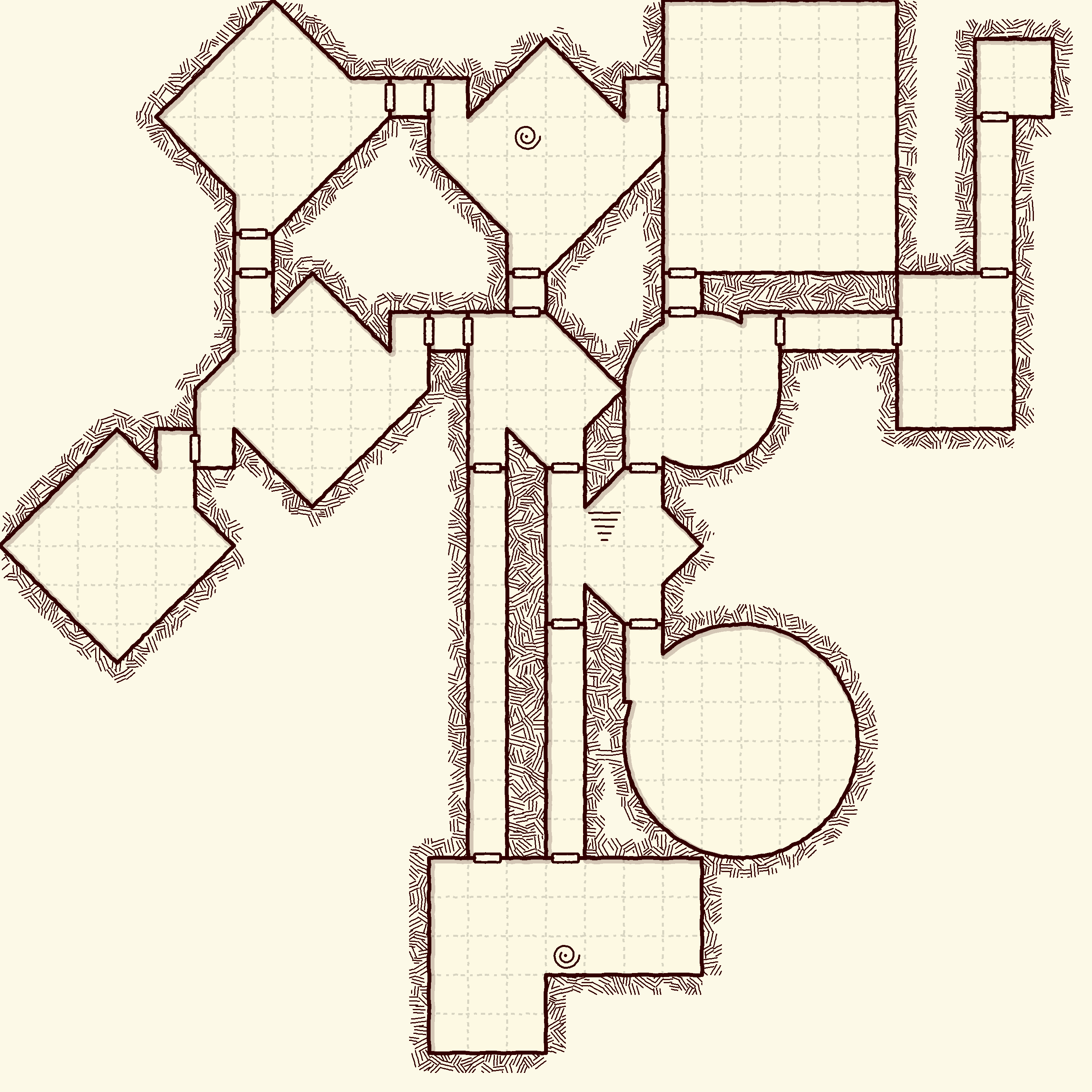 Dungeon Flow random dungeon map immediately after generation