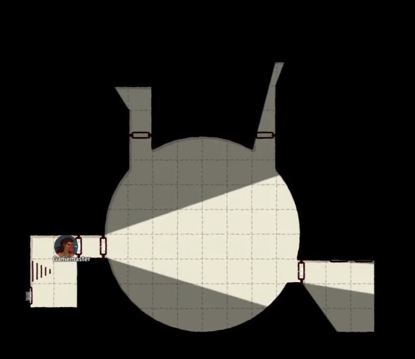 Foundry line of sight using walls imported from Dungeon Flow