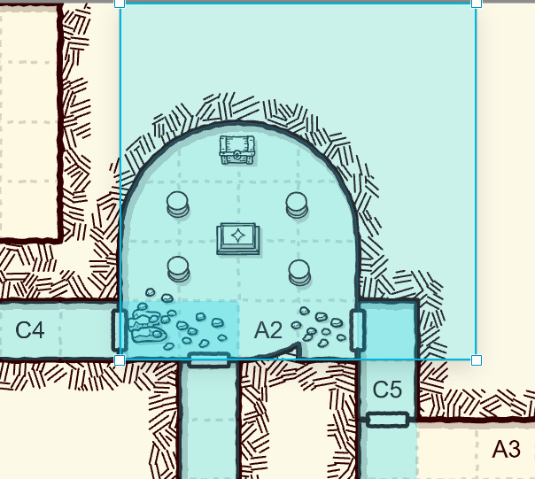 Resizing a room and rerouting corridors in the map editor